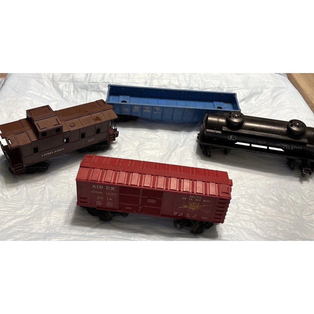 Vintage Lionel O Gauge Train Car Lot 6465 Tank 6162 NYC 6017 6014 Untested
